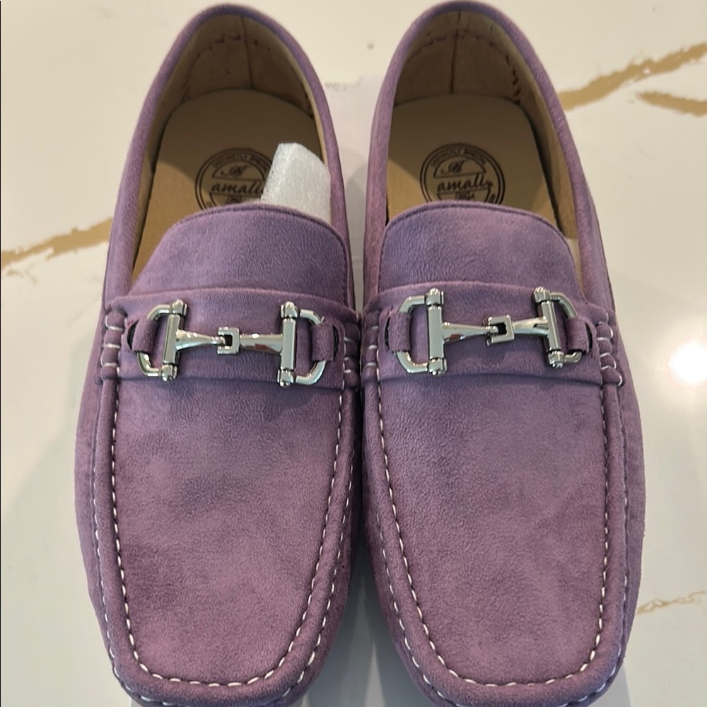 Purple Suede Men's Loafers